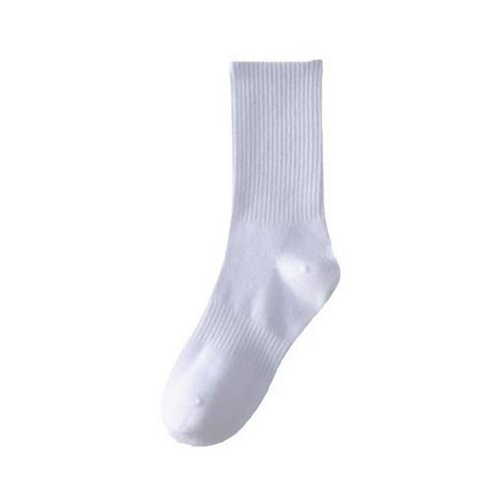 Zhuji Cotton Combed Mid-Length Unisex Socks: Anti-odor, Sweat-absorbing, Trendy, Solid Color, Versatile, Short Socks.