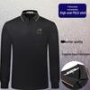 Men's 100% Cotton Long Sleeve Polo Shirt