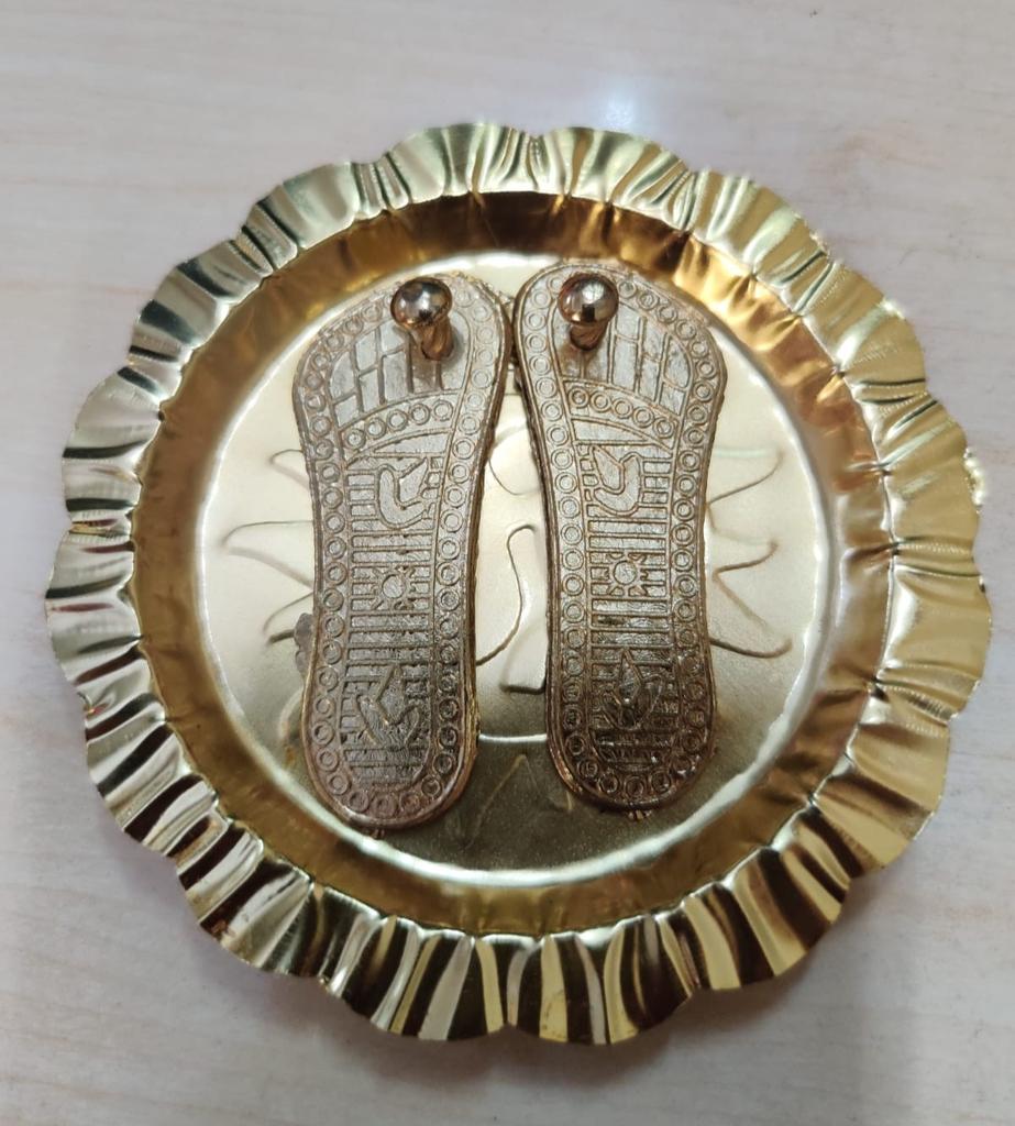 @ Indian Traditional Shri Maa Laxmi Charan Paduka With Plate 25Gm L491 UKR812_60%OFF