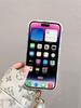 Artistic Oil Painting Flower Phone Case for iPhone 17 Pro Max/14, with 16E Bracelet and Blue Light Filter.