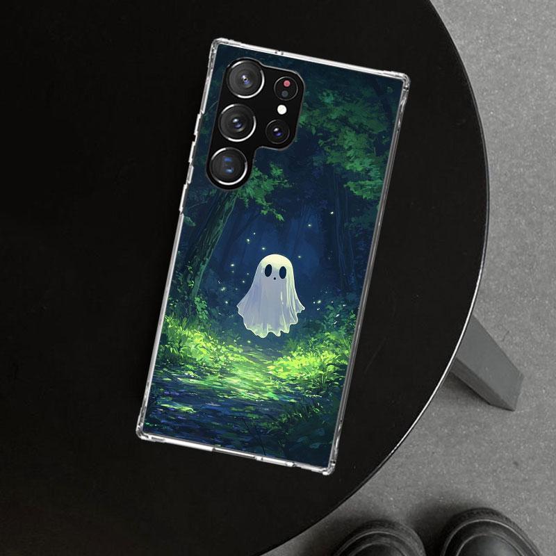 Cute Halloween Ghost Phone Case Cover for Samsung Galaxy S26 S25 Edge S24 S23 Ultra S22 Plus S21 FE S20 + Art Customized Fundas