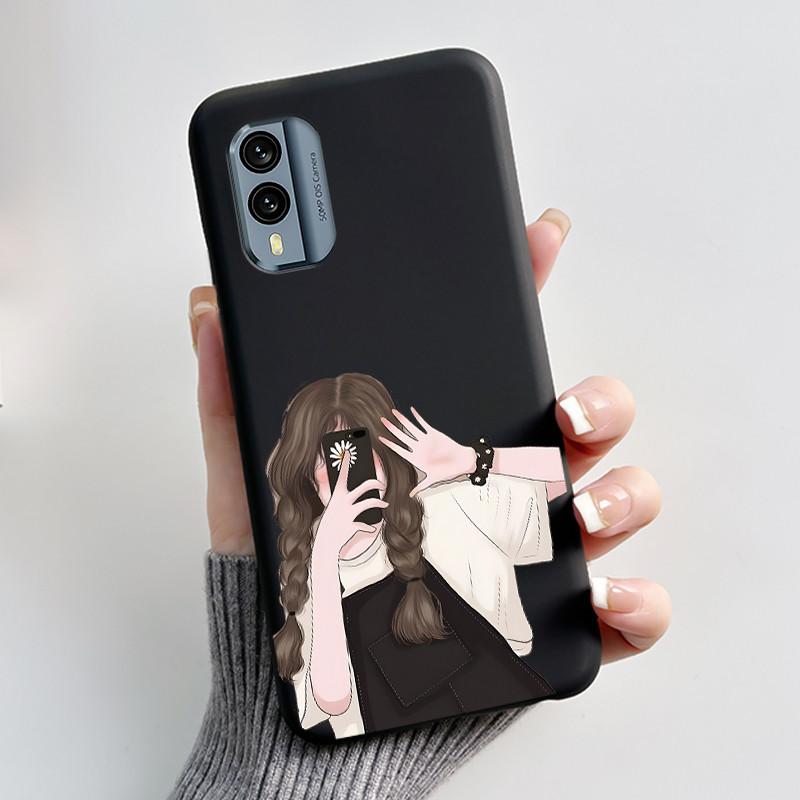Bumper Rezistent la Șocuri Husa Moale Pentru Nokia X30 5G Drăguț Model Nou Design Carcasă Pentru Nokia XR21 Cu Culoare Jelly Negru Viral Husa