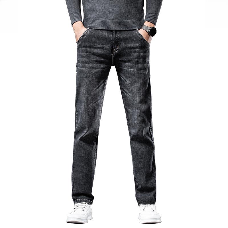Herren Slim Fit Stretch Sommerjeans - Dünne Straight-Leg Business-Style