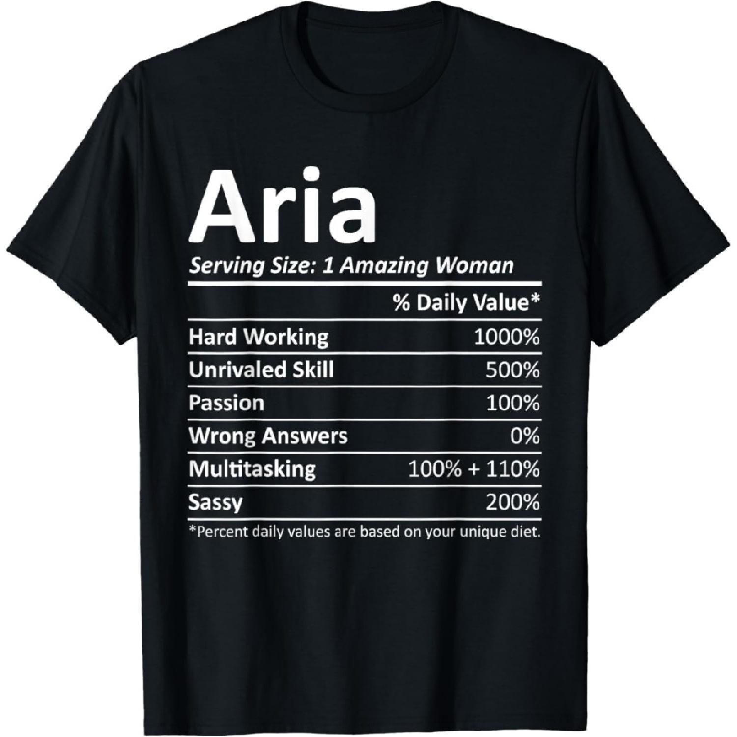 ARIA Nutrition Футболка с персонализированным именем, забавная идея для рождественского подарка S