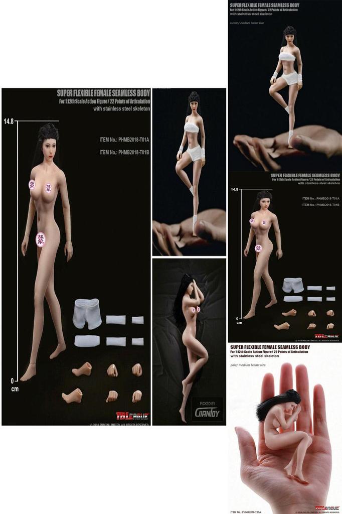 1/12 Scale Female Seamless Body With Super Flexible Articulation For Creative Play