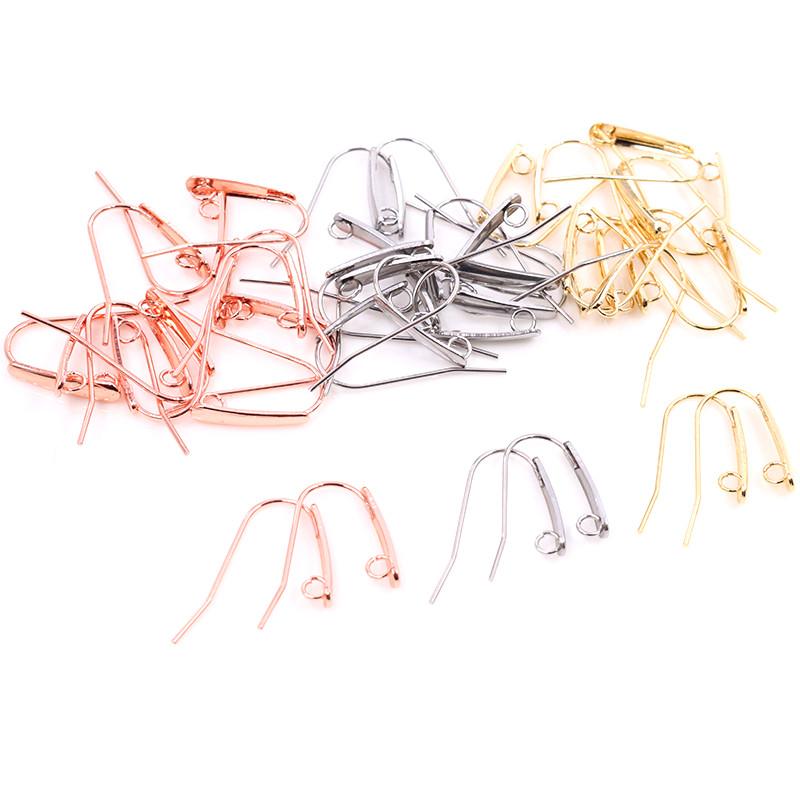 24x12mm 20pcs/Lot 316 Stainless Steel Gold Rose Gold High Quality Earring Hooks Wire Settings Base Settings Whole Sale