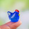 Luminous Rooster Resin Ornament: Colorful Small Animal Desktop Decor