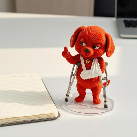 Red Dog Sign Funny Scenes Stand Clear High-Definition Acrylic Material