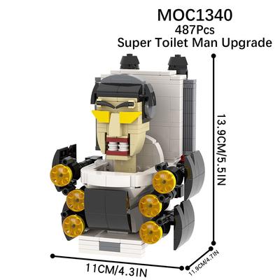 2024 3D Speakerman Children's Block Plastic Game Designer for Teens and Children Skibidi Toilet Super Toilet Man Upgrade