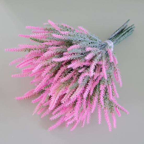 Yousheng 4 Pièces Lavande Artificielle 5 Fourchons Résistant aux UV Fausse Fleur en Plastique Décoration Centre de Table Maison Mariage Fête Intérieur Extérieur Fausse Floraison