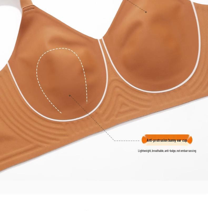 Summer Seamless Lift-Up Bra: Thin Style, Side Support, Anti-Sagging, Plus Size, Soft Comfort