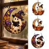Decoração Sazonal de Jardim Fantasma 2D Lua Abóbora Acrílico Captador de Sol, Diversão de Halloween para Janela Acessórios de Pátio Ornamento Pendurado, Jardim de Outono Ação de Graças