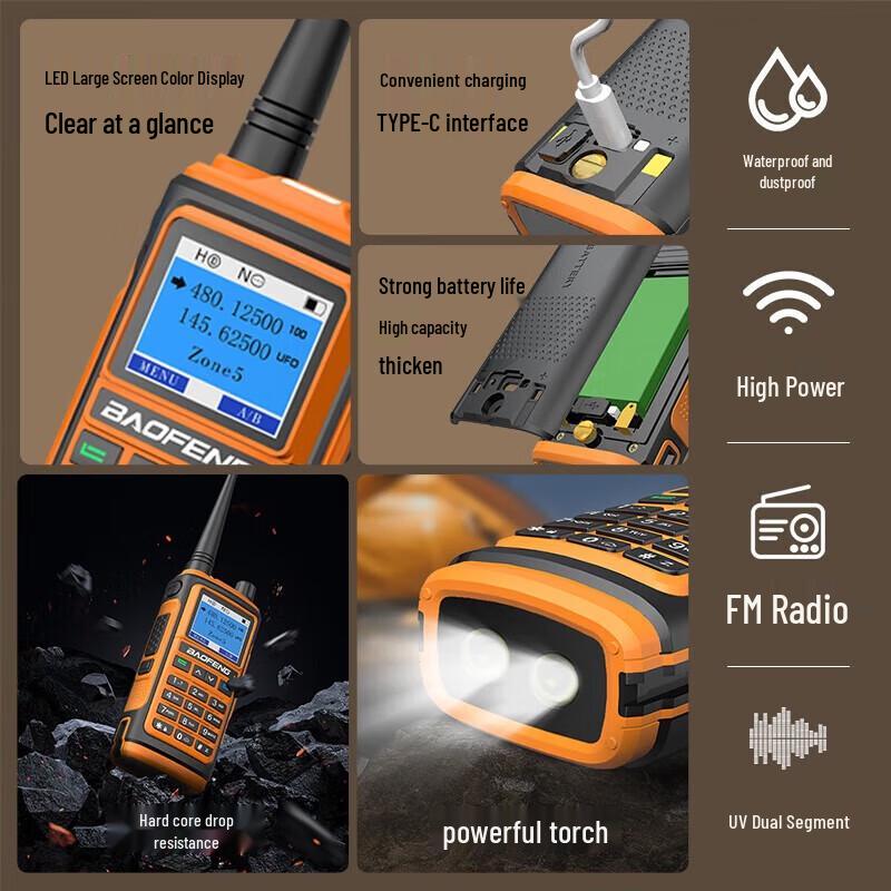 Talkie-walkie bi-bande professionnel Baofeng UV-5R (Version CN)