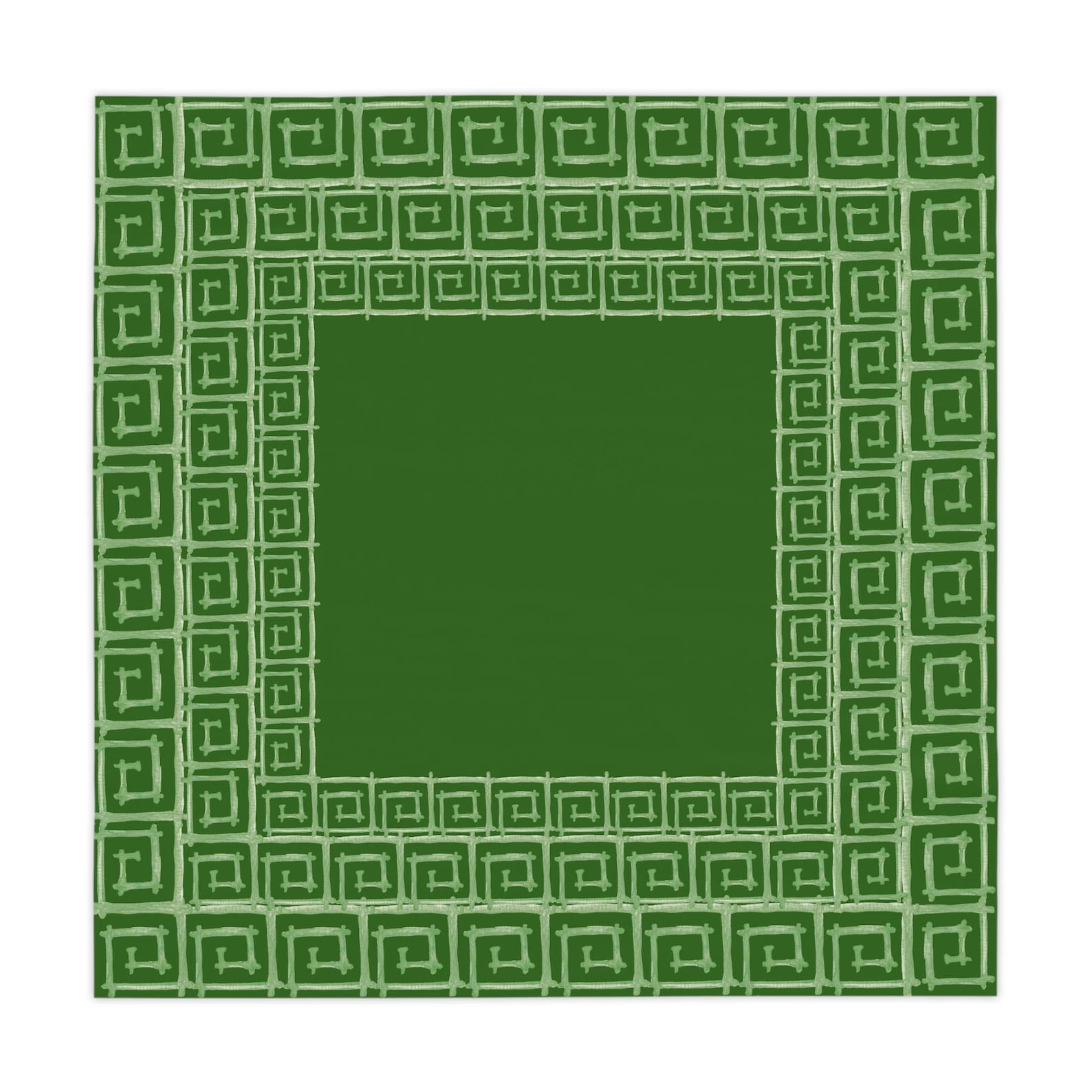 Nappe Carrée en Bambou Vert Forêt - 55x55 Tapis pour Soirée Jeux Mahjong Bunko Keno Poker Dominos Décor Cadeau 152x152cm