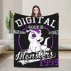 Guilmon Blankets Digimon Nostalgic Anime Wool Vintage Soft Throw Blanket for Bedding Lounge  Winter