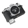 Hliníkový kovový pouzdro na polovinu těla fotoaparátu z pravé kůže pro Olympus OM-5 OM5 s otvorem pro baterii a spodním krytem