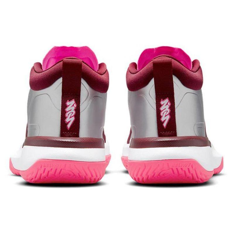 Jordan Zion 1 PF Marion unisex mid-top basketball shoes silver white pink domestic version DA3129-100
