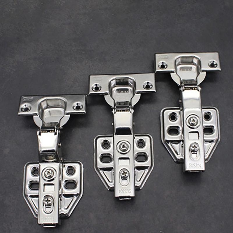 2Pieces Cabinet Hinges Repair Set Featuring 1 Plates and 12 Screws Sturdy Stainless Steel for Home Projects Supplies