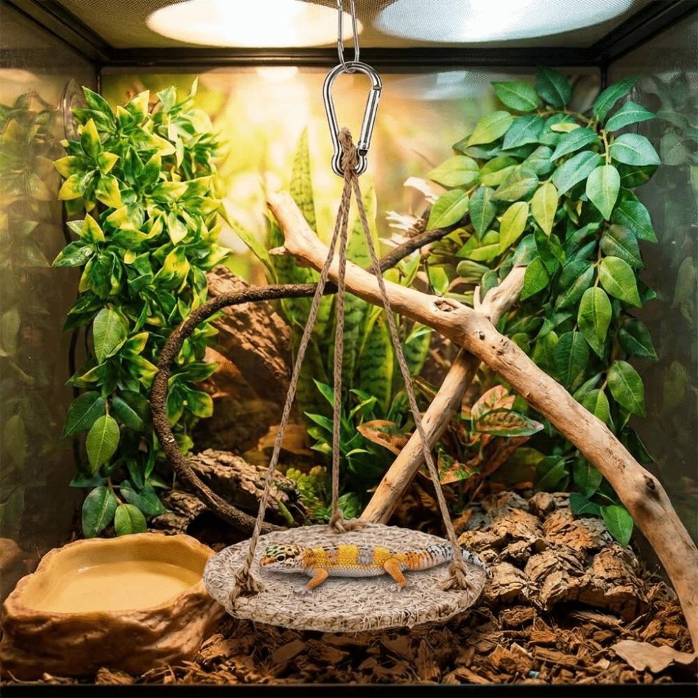 Hanging Design Reptile Hammock Basking Platform Bearded Dragon Lounger Lizard Bed  For Reptiles