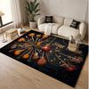 Music Guitar Theme Soft Crystal Velvet Rug Custom Name & Text Print Non Slip Floor Rug for Bedroom Living Room