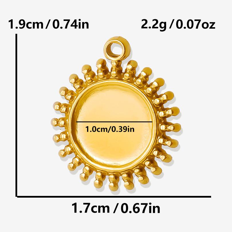 6pcs/Lot DIY Sun Moon Star Pendant Charm PVD Stainless Steel Charms For Jewelry Making Bulk Crescent Materials To Make Bracelets