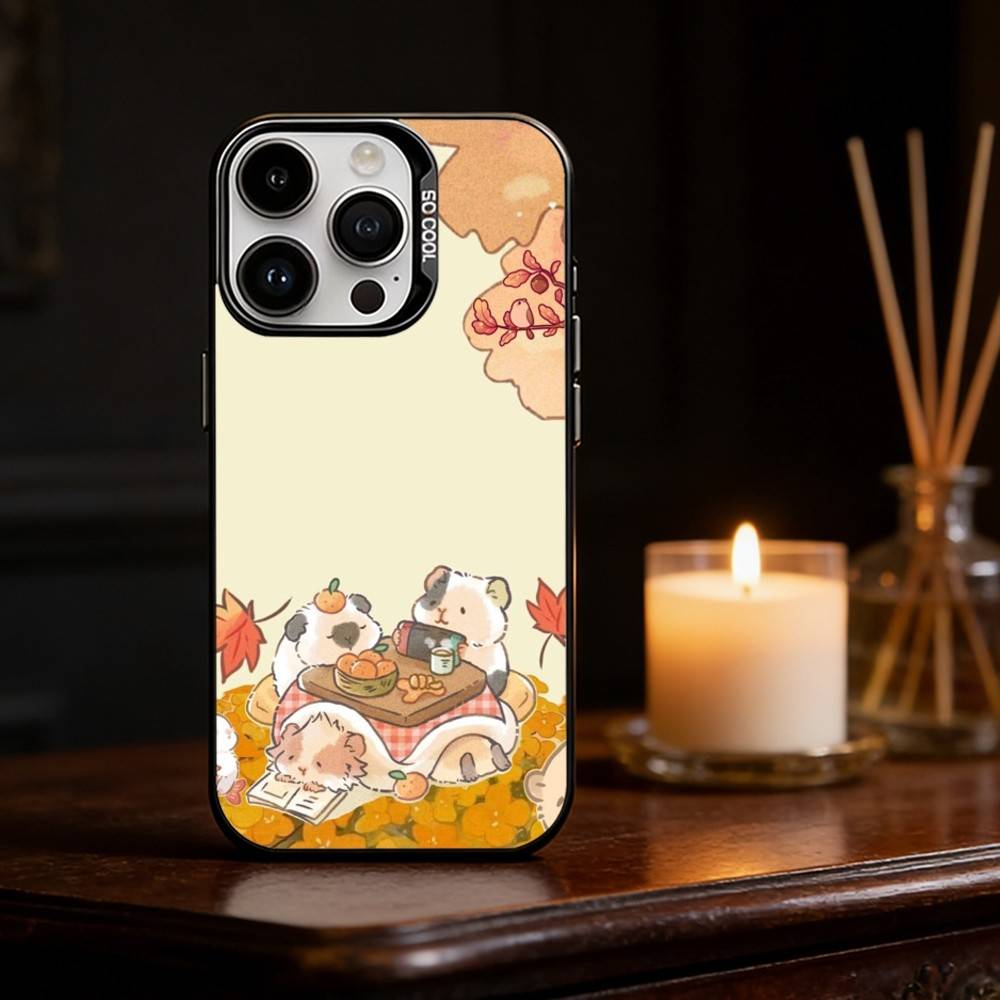 H-Healing Guinea Pig Phone Case Color Silver Shell For IPhone 17 16 15 14 13 12 11 Pro Max Plus
