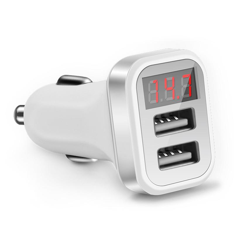 

Двухпортовый USB цифровой дисплей экрана автомобильное зарядное устройство