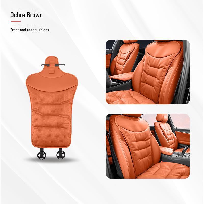 Universal Ventilated Nappa Leather Car Seat Cushions - Four Seasons, Breathable, High-Grade, Perforated Design for All Models.