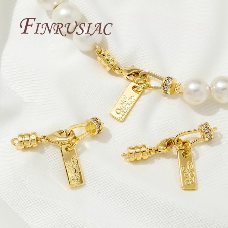 18K Gold/Rhodium Plated Connector Fasteners Lock Closure Clasps Accessories For DIY Women Needlework Beads Jewelry Making