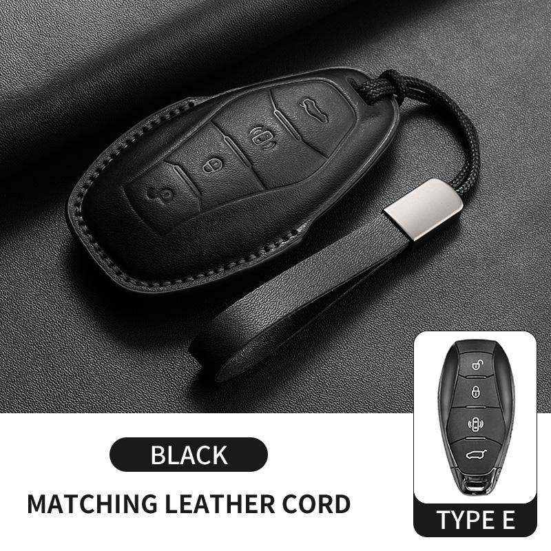 Leather Car Remote Key Case Cover Shell Fob For FAW Hongqi H5 HS5 H9 HS7 H7 L5 HS3 L9 E-HS9 E-QM5 LS7 E-HS3 Keychain Accessories
