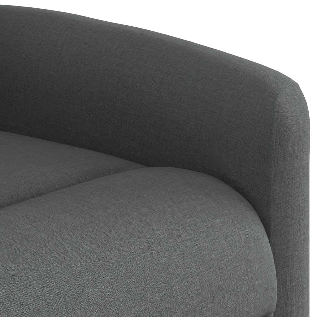 Electric Recliner Chair Dark Grey Fabric