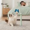 Electric Butterfly Cat Toy Wand, Rechargeable Interactive Wand Toy, 360 Spinning Self-Play Indoor Pet Enrichment Supplies with 2 Modes, Suction