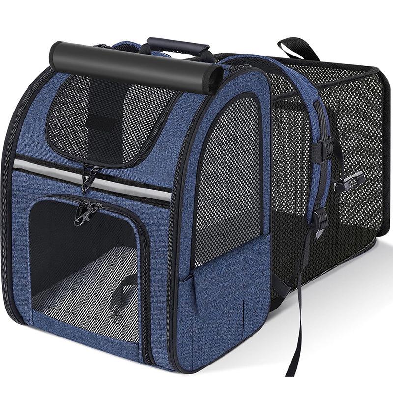 Portable Expandable Cat Carrier: Breathable, Foldable, Large Capacity for Cross-Border E-commerce
