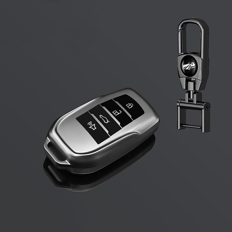 2/3/4 Button Car Key Case Cover For Toyota Rav4 Harrier Hilux Fortuner Land Cruiser Crown Highland Prado Yaris Cross Aygo X