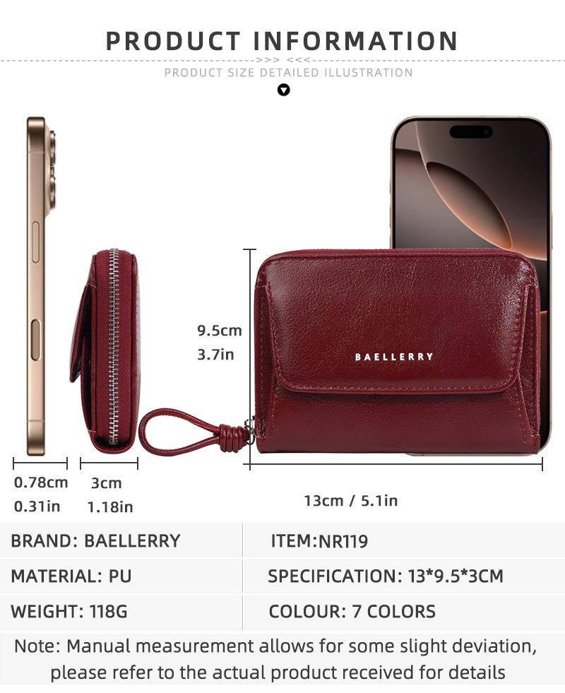 Women's High-end Mini Zipper Wallet & Card Holder