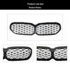 Compatible Grille for 21-23 BMW 5 Series G30/G38 - Starry Sky Black with Silver Dots, Bright Black, and Semi-Silver Mesh Design.