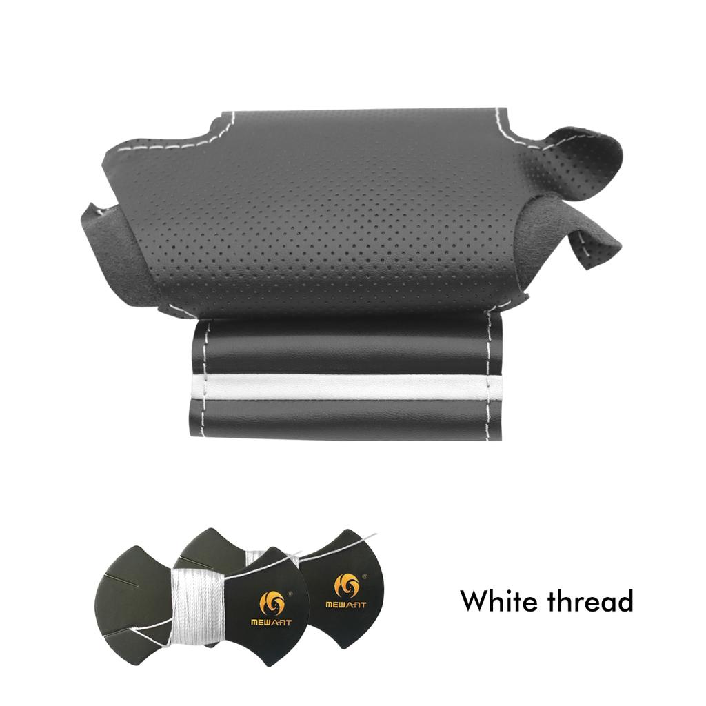 Mewant Black Artificial Leather Car Steering Wheel Cover for Volvo VNL VNR FM FH 2017-2025