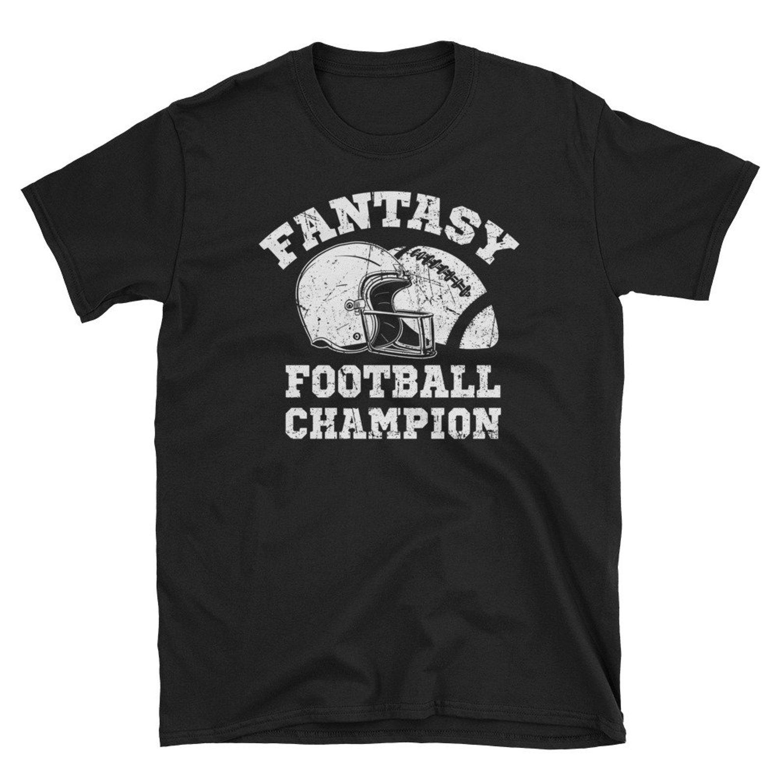 Fantasy Football Champ Shirt Funny Champion Commissioner Fantasy Draft Party Trophy T-Shirt Apparel Gift M