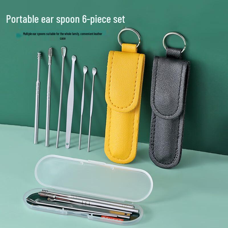6-Piece Stainless Steel Earwax Removal Tool Set