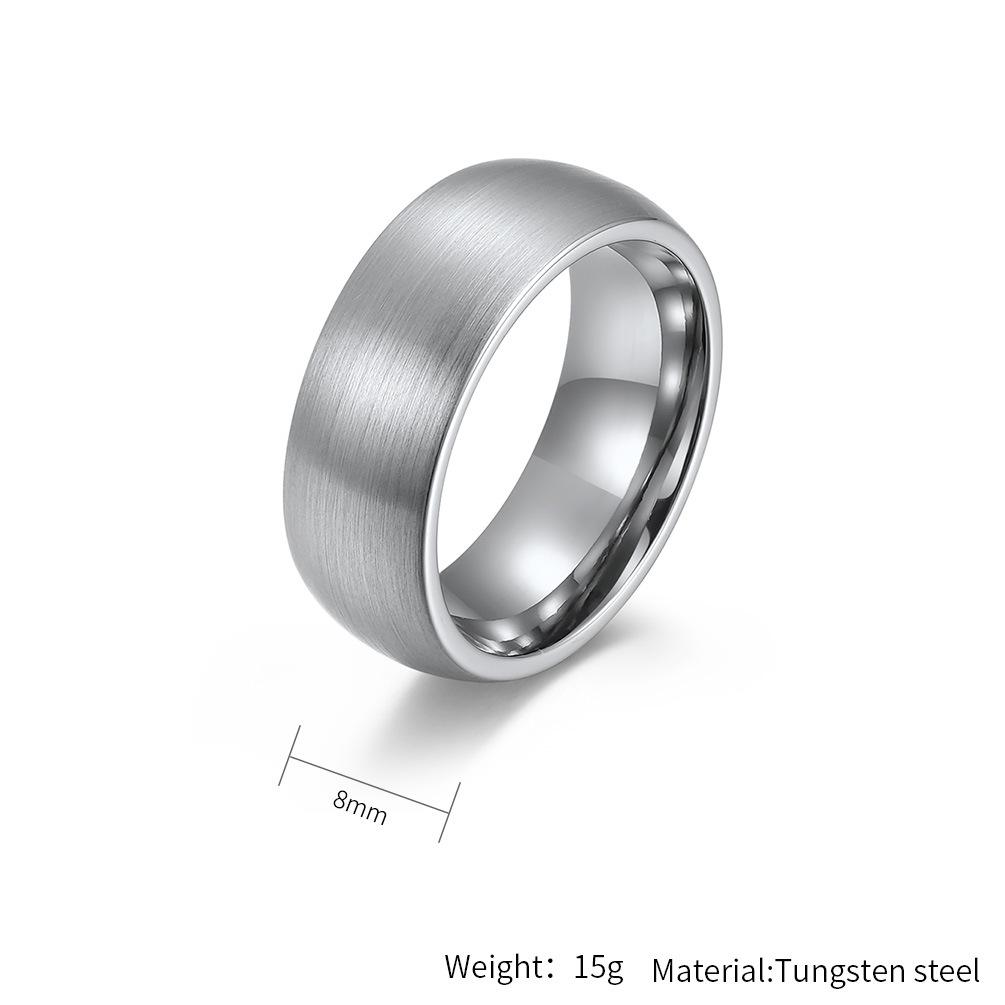 4 6 8mm Matte Brushed Tungsten Ring for Men Women Fashion Personality Simple Unisex Couple Ring Gold Color Hip Hop Jewellery Accessories
