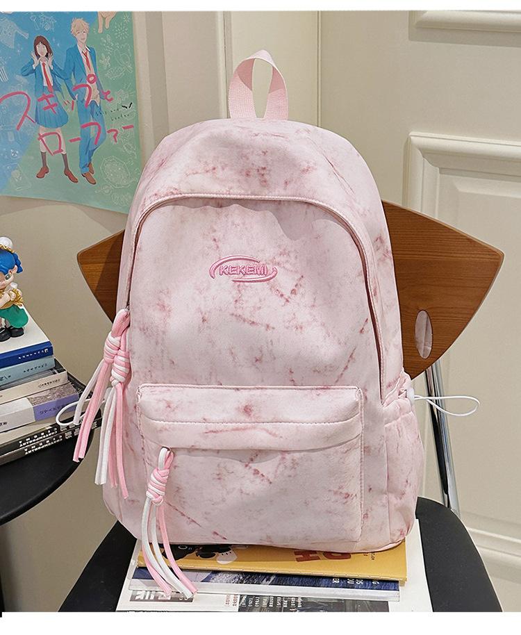

School bag literary, simple and large-capacity Japanese camping backpack versatile and lightweight college student school bag casual