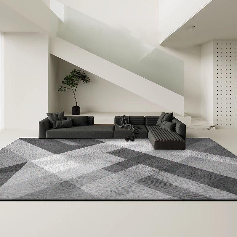 Simple Style Geometric Carpet Living Room Modern Decoration Large Area Non-slip Rugs Bedroom Bedside Tatami Soft Mat Washable