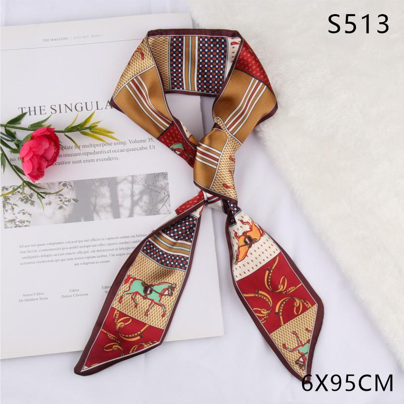 Versatile Vintage Silk Scarf: Hair Tie, Headband, Bag Accessory