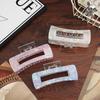 Korean Fashion Transparent Candy Color Square Hair Clip - Imitation Acetate Shark Clip for All Hairstyles