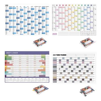 2025 Year Yearly Planner Wall Calendar Office Home Wall Organizers Planner from 01/2025 To 12/2025