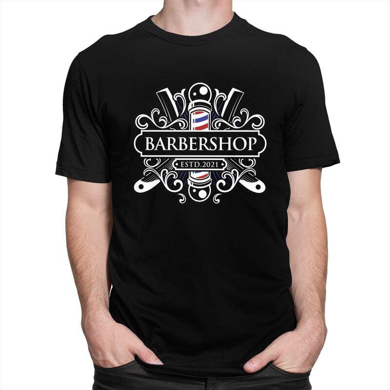 Custom Barbershop 056 T Shirt Men Tshirt Streetwear Tee Tops Pure Cotton Oversized Tshirts Gift