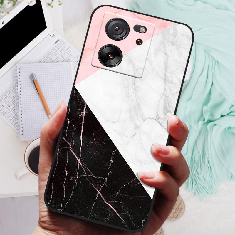 Für Xiaomi 13T Pro Hülle Marmor Handyhülle Weiches Silikon Stoßfestes TPU Funda Für Xiaomi 13T 5G Capa Niedlicher Druck Schutz