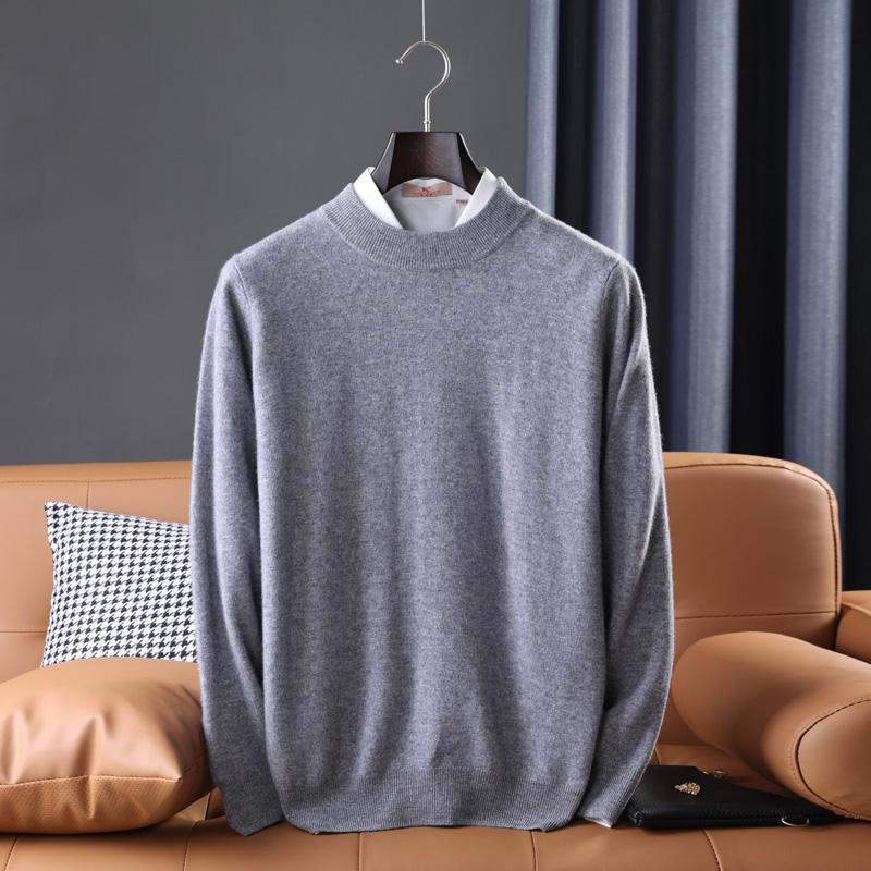 Men Sweater 100% Wool Turtleneck Knit Pullover Winter Soft Warm Wool Jumpers Man Knit Tops Long Sleeve