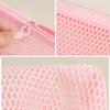 Square Mesh Cosmetic Bag Portable Lipstick Cosmetic Storage Bag with Zipper Multi-purpose Sundries Storage Bag Cute Student Case