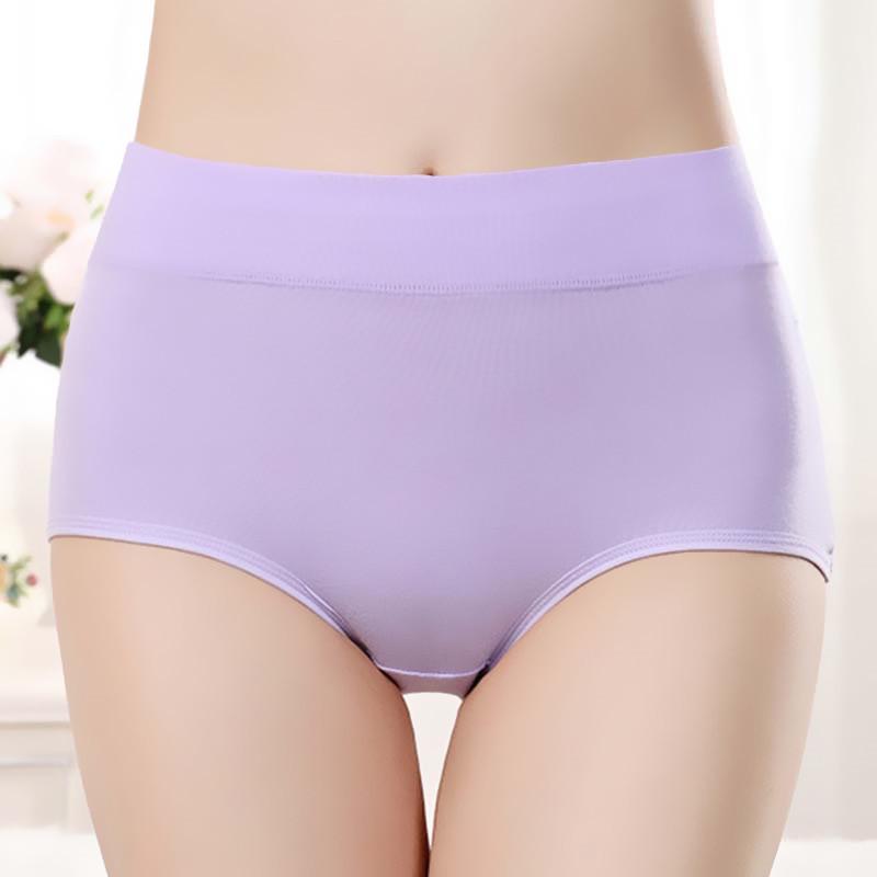 Plus Size Cotton Mid-High Waist Tummy Control Panties for Women (200-230 Lbs)